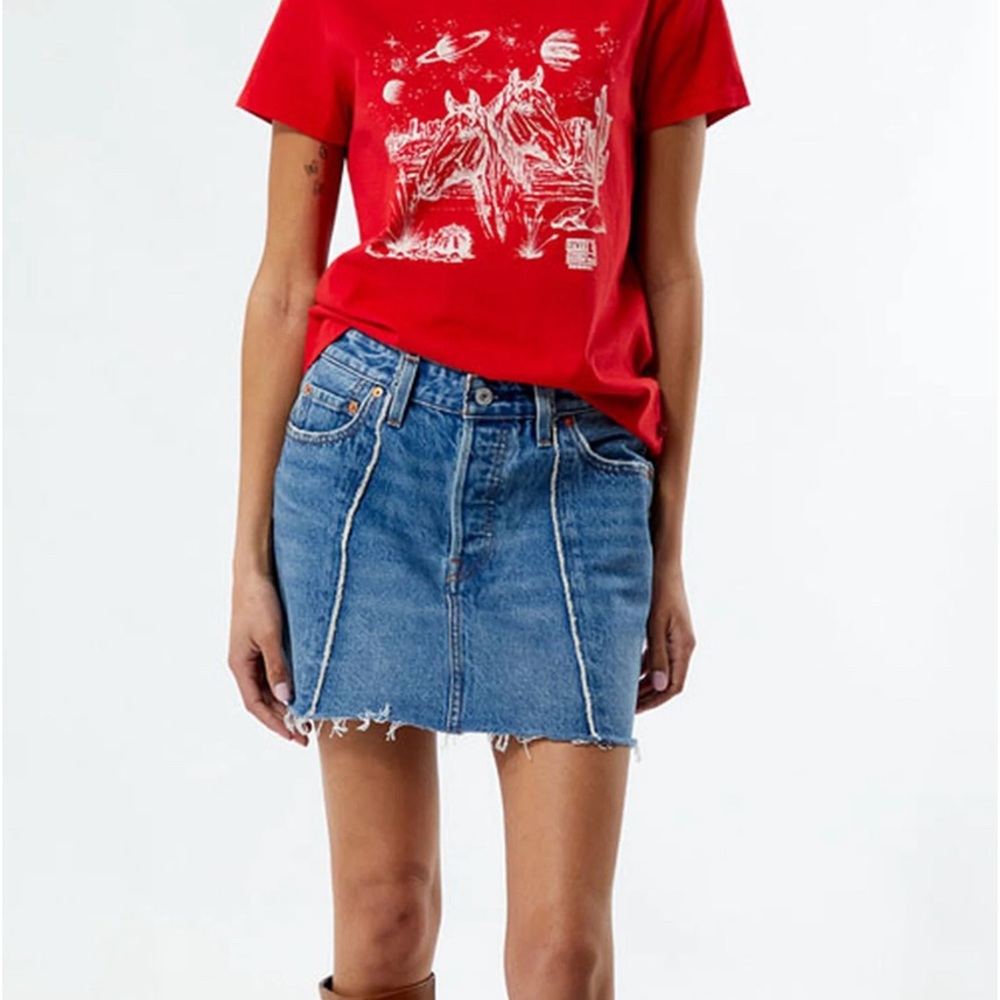 Levi's Recrafted Icon Denim Mini Skirt NWT